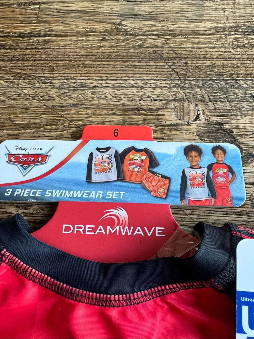 NWT. Disney Pixar Cars 3 Piece Swimwear Set.